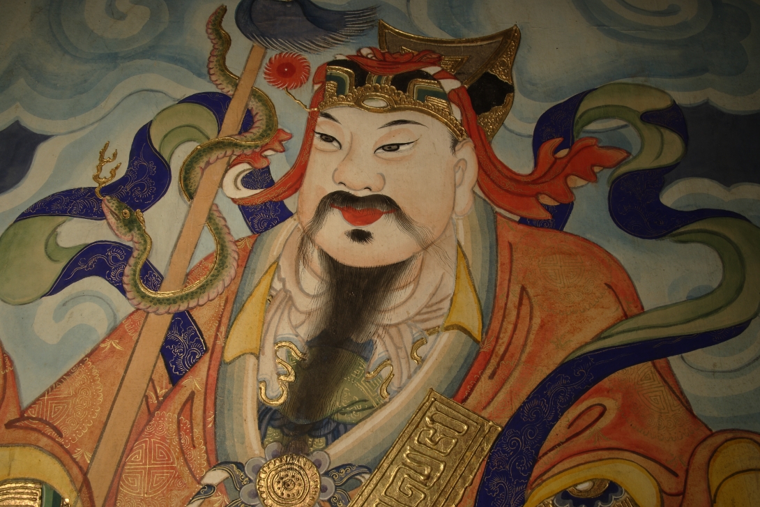 钦安殿纸本神像壁画（局部）